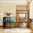 Metal  Loft Bed With Roofwindowguardrailladder