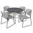 Kee Round Breakroom Table Top, 4 Zeng Stack Chairs-104325695-4021050-4021000