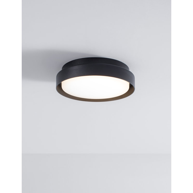 Haversham LED Outdoor Flush Mount, Black