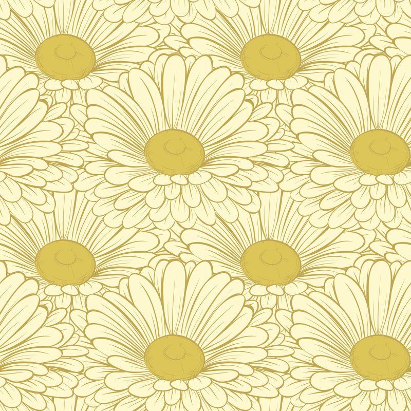 Seamless Background With Flowers. by Hulinska_Yevheniia - Wrapped Canvas Print, 30cm H x 30cm W