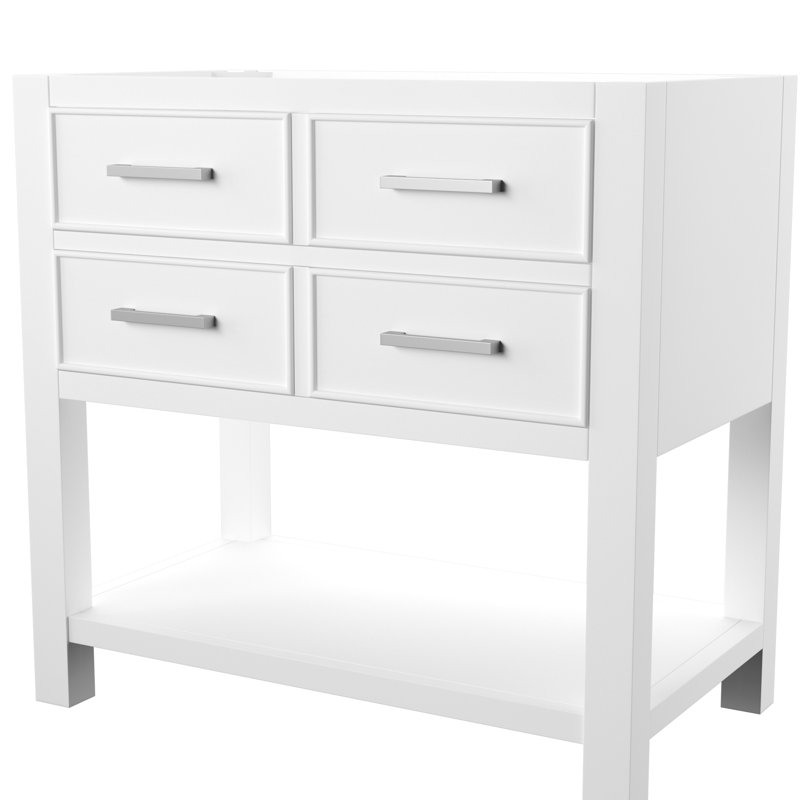 Base de meuble-lavabo simple 36 po Brooks seulement, Blanc