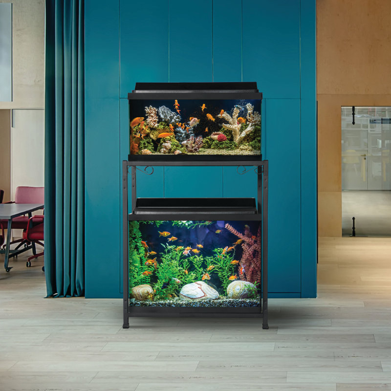Rectangle Aquarium Stand, Black 10 Gallon