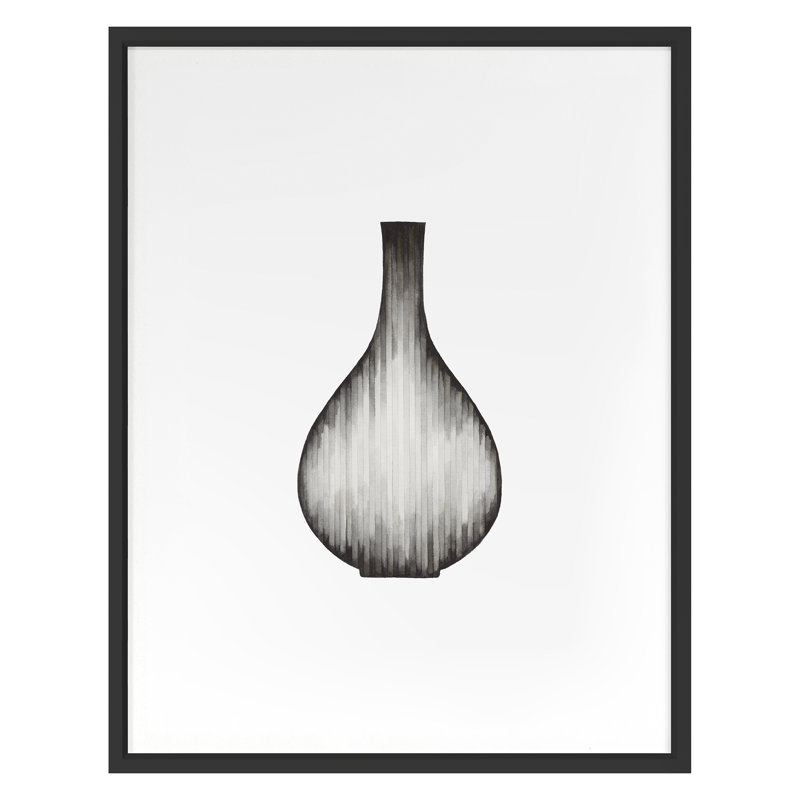 Gradient Curves 3 Print by Marie, Natasha, Black Single Picture Framed