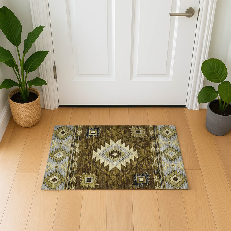Premium Machine Washable Lubbers AMF1754 Tribal Rug