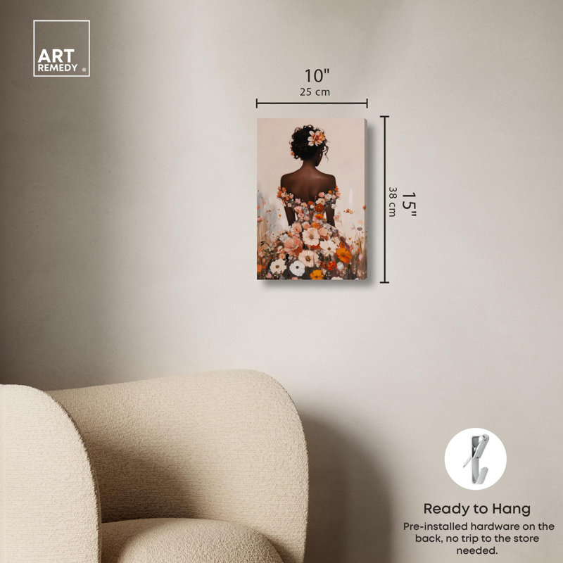 "Autumn Bloom Dress", impression sur toile par Art Remedy, H 15 po x l 10 po, Gallery Wrapped