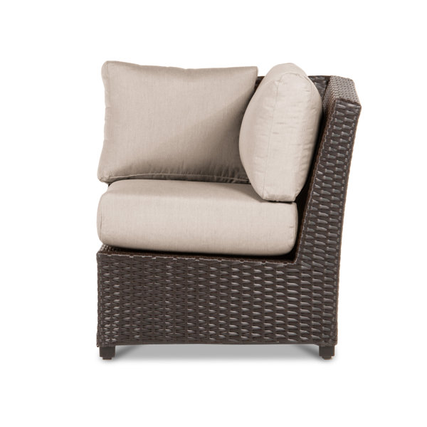 Siesta Aged Teak Outdoor Wicker with Cushions Recliner