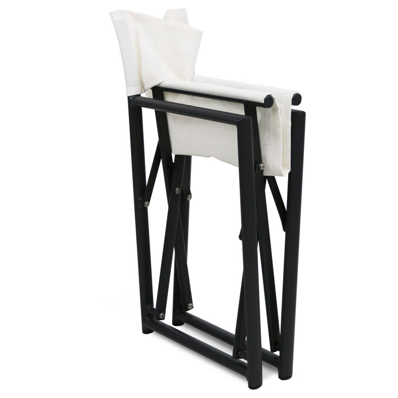 Campaign Folding Armchair, Antracite/White