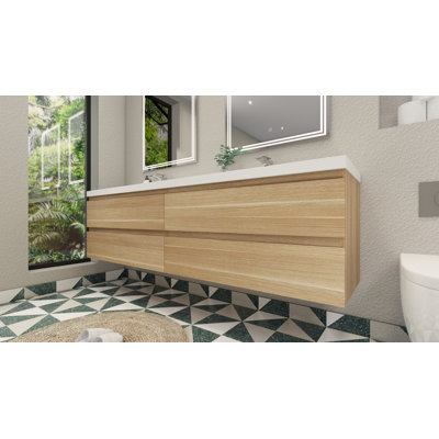 Amahia Double Bathroom Vanity with Acrylic Top
