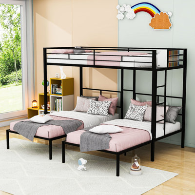 Lits simples superposés en L Courtnie