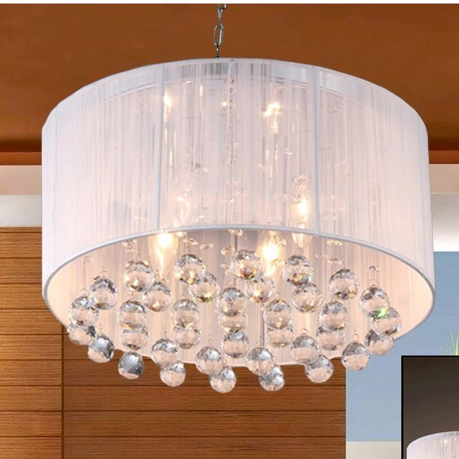Luminaire suspendu cylindrique à 4 lumières Ainsworth
