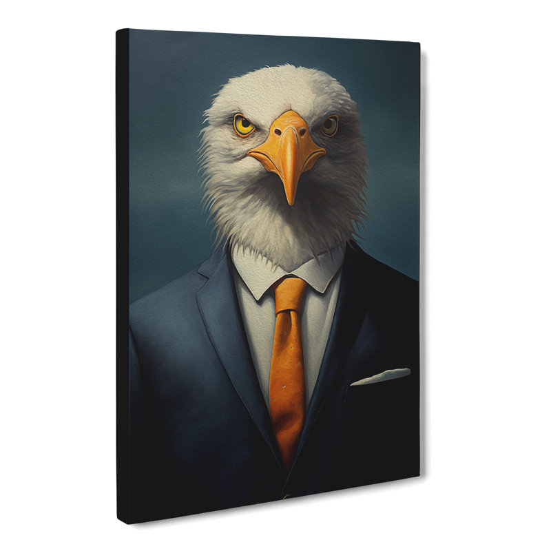 Seagull In A Suit - Print, 60cm H x 40cm W x 3cm D