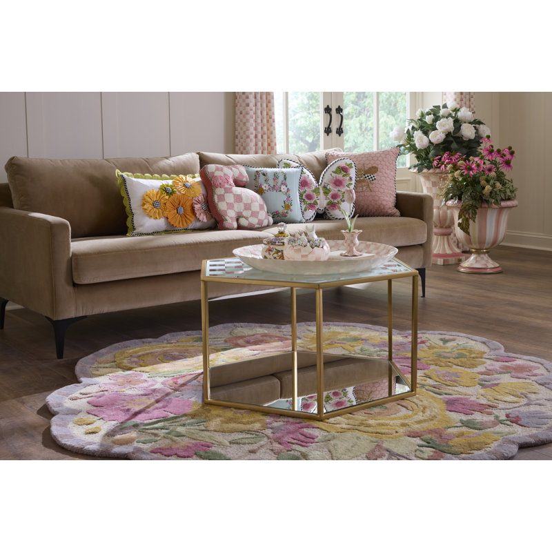 Butterfly Shaped Floral Throw Pillow