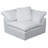 Mielke 132" Oversized Deep Lounge Cloud-Inspired Modular Slipcovered Corner Sectional with Reversible Ottoman Chaise | Plush Cushions, Modern Minimalist Design-33485983