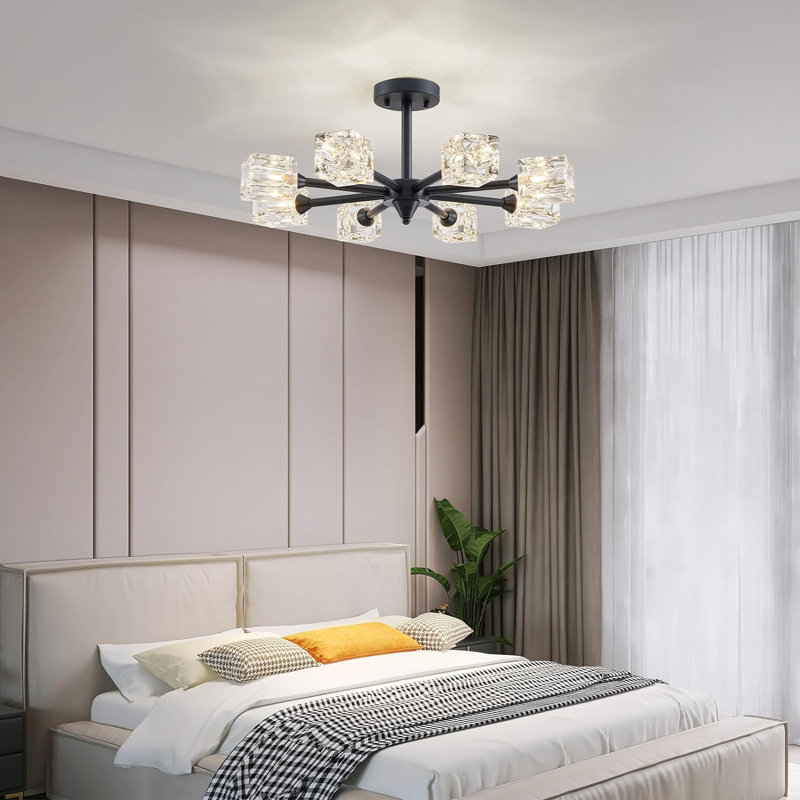 Loret Glass LED Semi Flush Mount