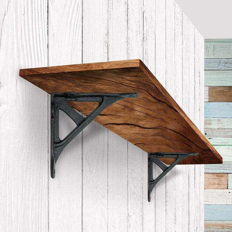 Shelf Bracket with Extra Support, Antique Black