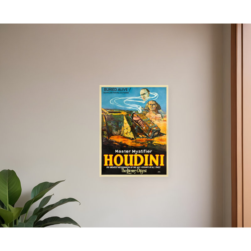 Art mural Houdini, H 11 po x l 8,5 po x P 0,1 po