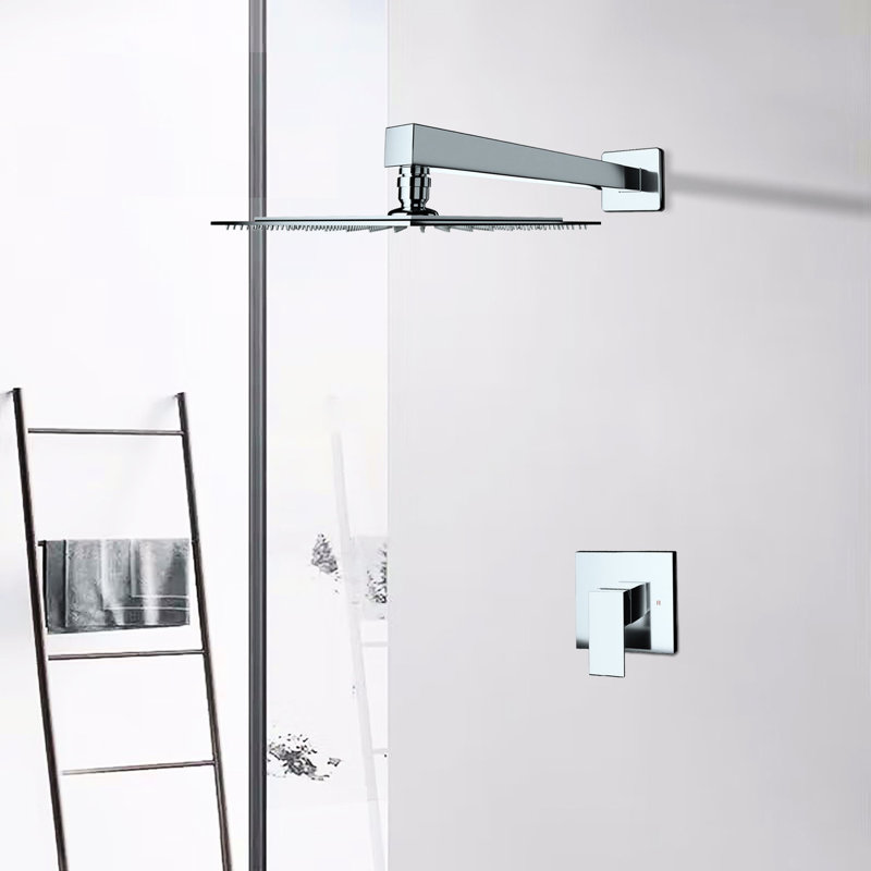 Wall Mounted Shower Faucet With Fixed Valve - Fine Brass Construction Settled Solid Creation