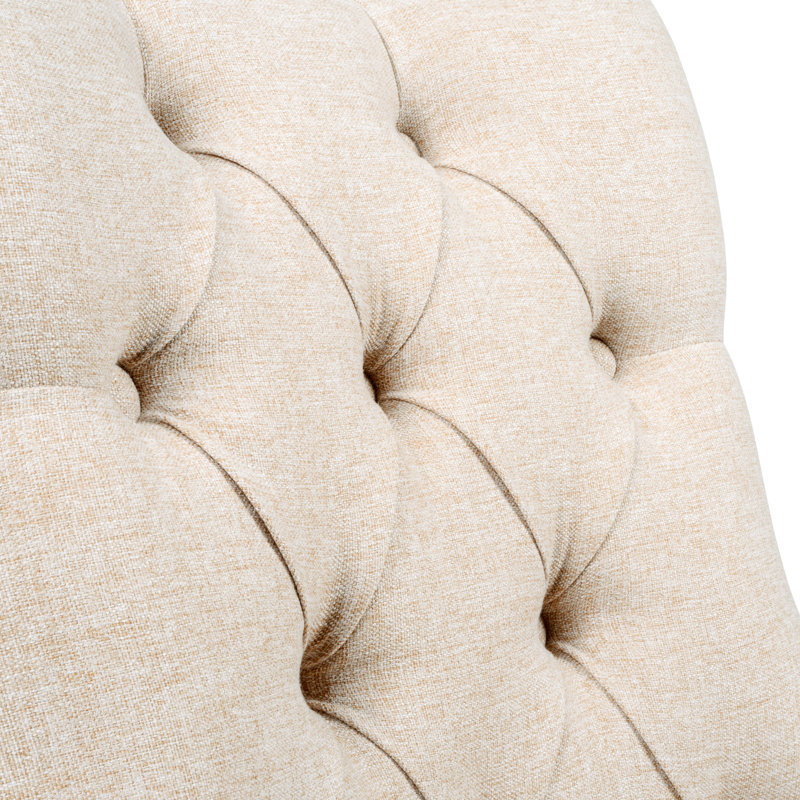 18.89'' H Tufted Upholstered Side Chair, Beige
