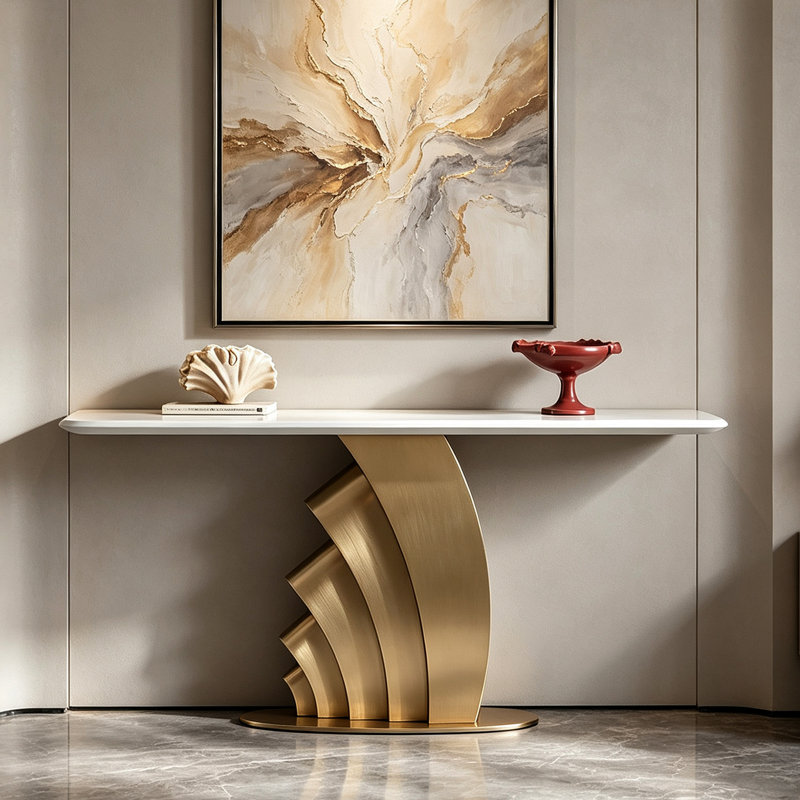 Console Italian Luxury, 33.5" H x 63" W x 13.8" D