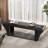 59" Black Upholstered Entryway Bench
