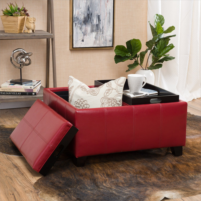 MANSFIELD OTTOMAN, Red
