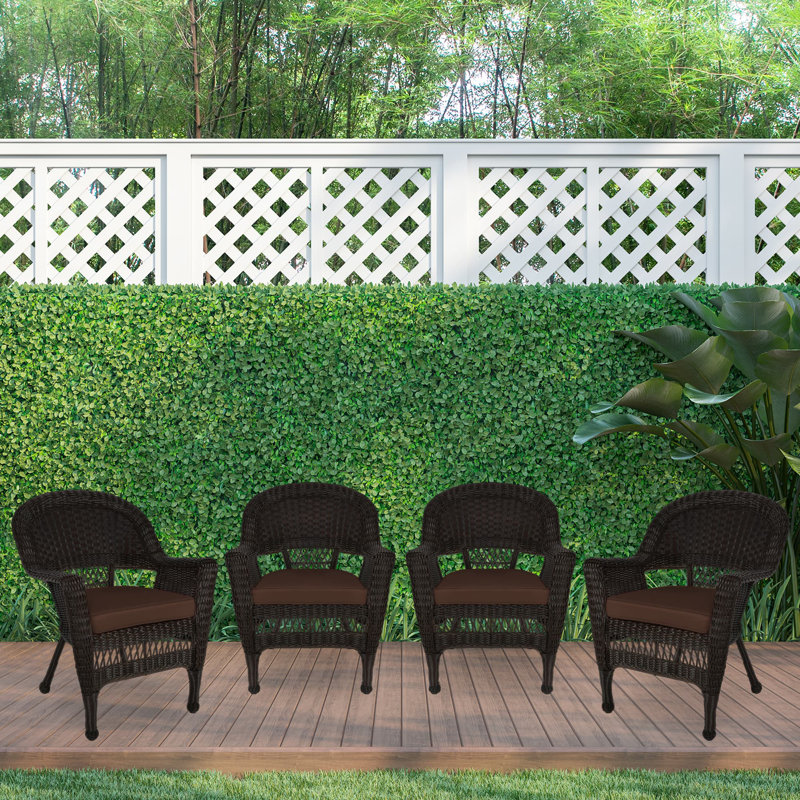 Chaise de patio avec coussins, Brun, Espresso