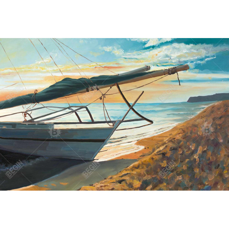 " Peaceful Seaside ", 36" H x 24" W