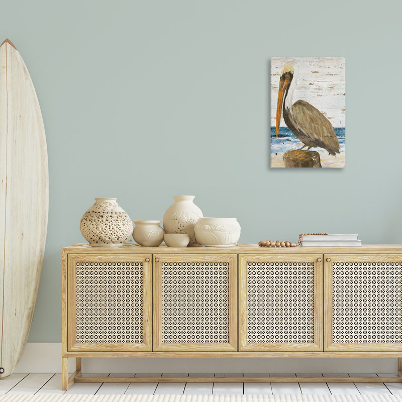 «Rustic Ocean Pelican» par Julie DeRice, H 30 po x l 20 po