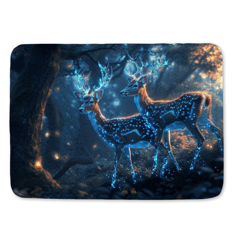 Tapis de bain Glowing Deer Fantasy