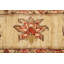 Tapis beige / rouge en laine noué à la main de conception unique 4 pi 4 po x 5 pi 9 po New Age