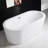 66.38" x 31.75" Freestanding Soaking Acrylic Double Ended Bathtub with Wide Rim-50499701