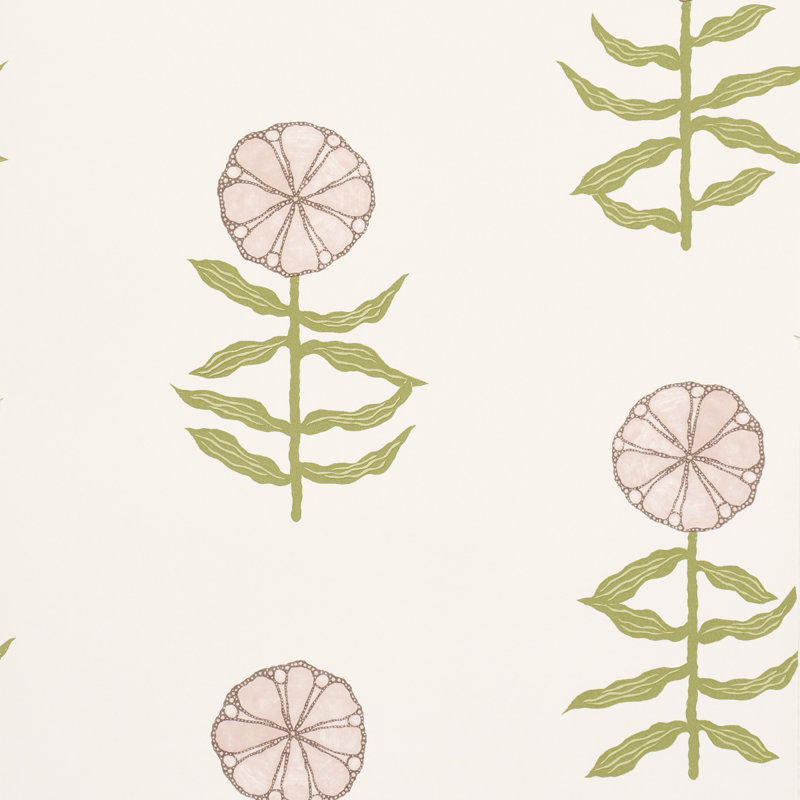 Schumacher x Marian Mcevoy Pretty Petals Wallpaper, Blush