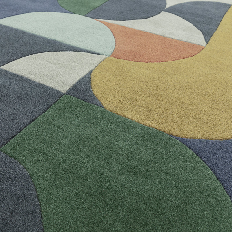 Brinlie Geometric Wool Hand Tufted Area Rug, Rectangle 200 x 300cm