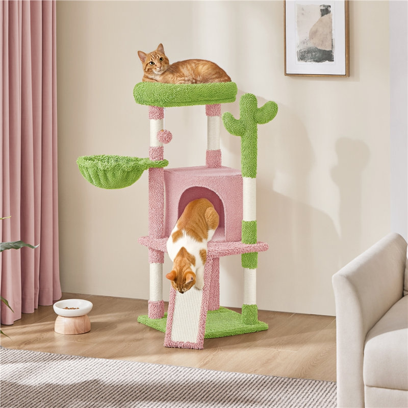 Arbre à chat 42 "Gilpin Cactus, Pink/Green