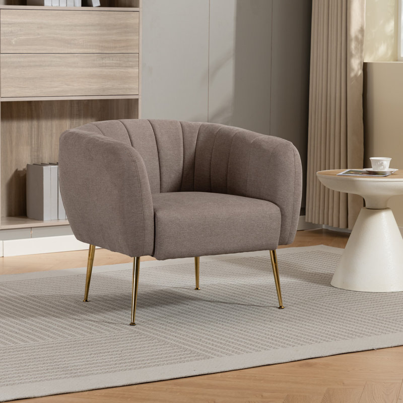 Upholstered Armchair, Brown