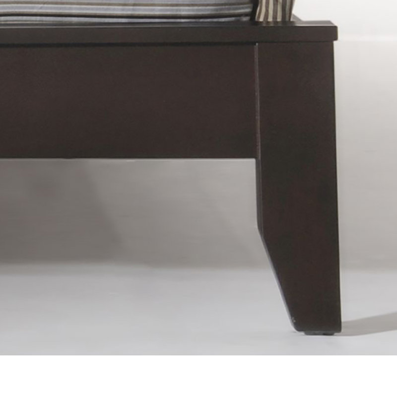 Aloyzas California King Bed with Tapered Leg in Espresso, King