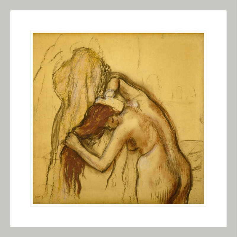 Femme se séchant c. 1905 par Edgar Degas, impression giclée encadrée, H 23,51 po x l 23,5 po