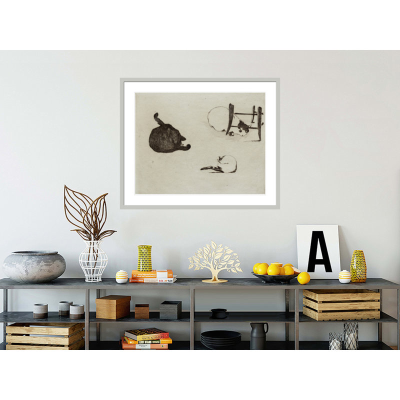 Les chats par Giclée encadrée, 33,5 po H x 40,79 po po