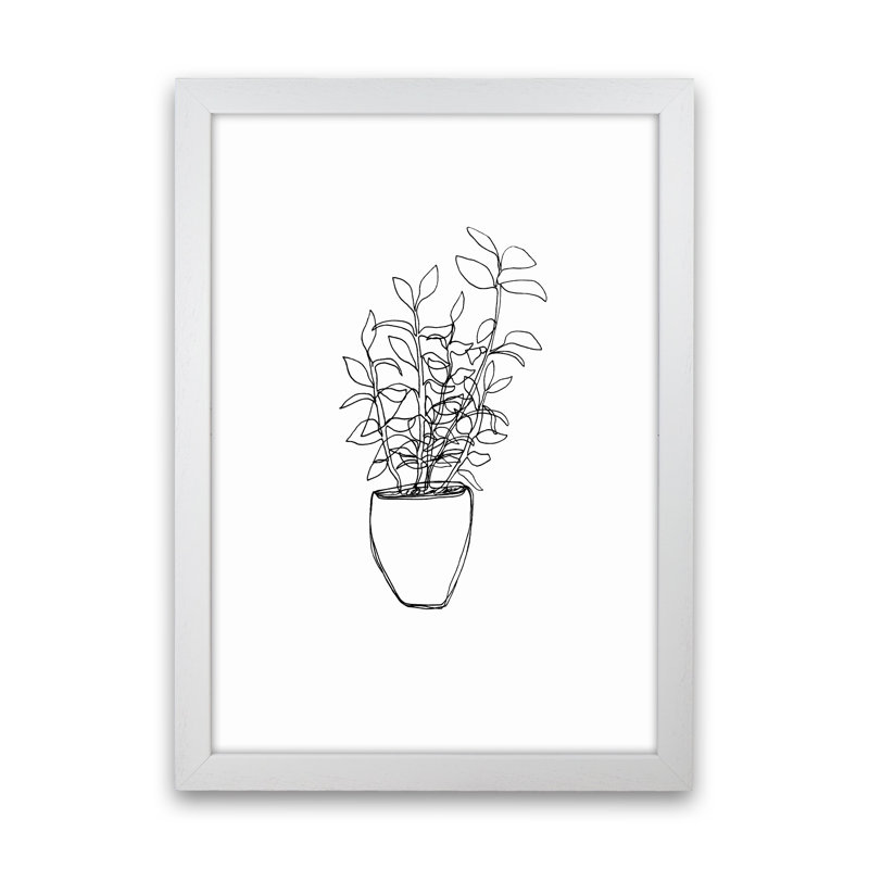 Tea Plant by Carissa Tanton - Print, White Framed, 34cm H x 25cm W x 3cm D