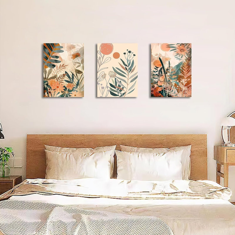 3 Piece No Frame Print on Canvas