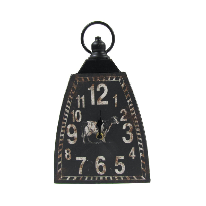 Horloge de table analogique à quartz en acier inoxydable en noir / blanc