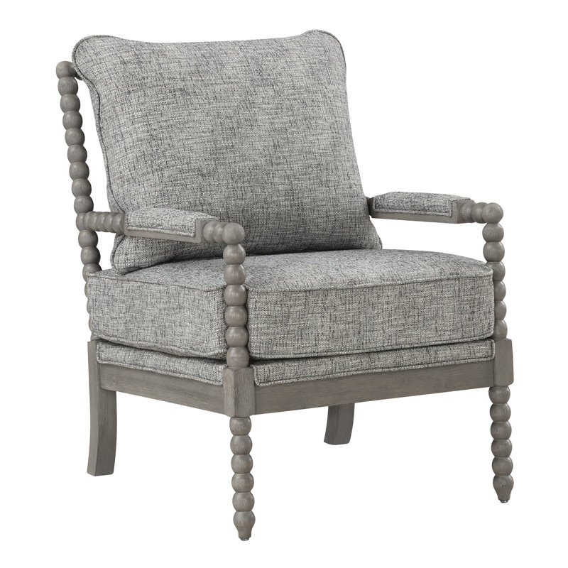 Timmey Upholstered Armchair, Graphite Fabric