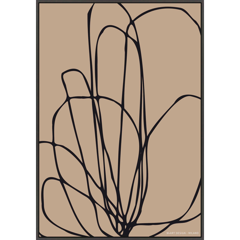 Tracings 3 Print by Romina Gadler, Black Framed Canvas, 30" H x 21" W x 1.25" D