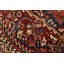 Tapis oriental rétro en laine rouge noué à la main 8 pi x 11 pi 1 po Tribal
