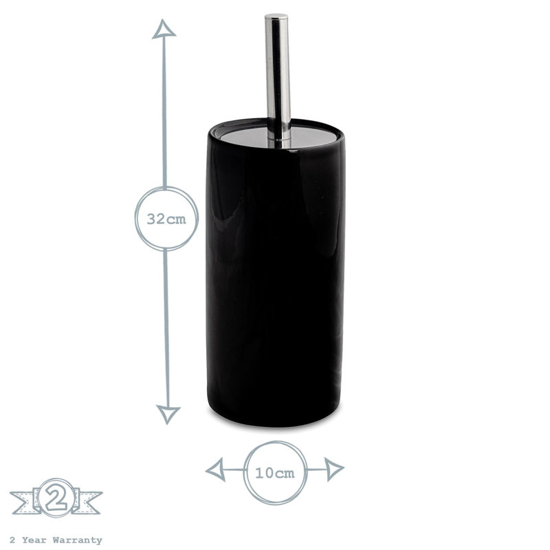 Harbour Housewares - Ceramic Toilet Brush, Black