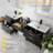 Sharee 84” Double Sink Bathroom Vanity With Makeup Countertop, Sink Tops, Zinc Alloy Faucets
