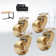 4pcs Brass Casters 360-degree Rotation Load-bearing Capacity 440 pounds
