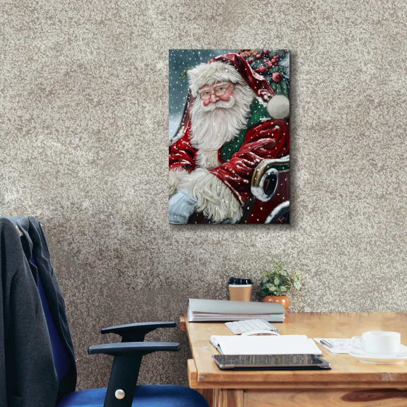 Epic Graffiti 'Santas Sleigh'  by Ashley Bradley Canvas Wall Art, 18" x 26", H 26 po x l 18 po x P 0,75 po