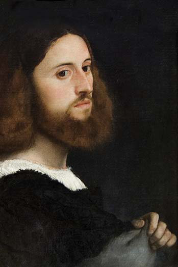 « portrait of a man » par titian et tiziano, reproduction d’art, H 36 po x l 24 po x P 1,5 po