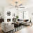 52" Dimmable 6-Speed Reversible Ceiling Fan with LED Lights and Remote Control, 3 Color Lights, Timer, Double-Sided Wood Blades
